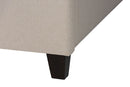 Cornelie Light Beige Linen Modern Platform Bed –King Size Baxton