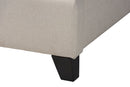 Doreen Light Beige Platform Bed- King Size Baxton