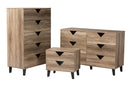 Ancel Two-Tone Black and Light Brown 3-Piece Storage Set Baxton