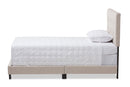 Evania Beige Fabric Twin Size Bed Baxton