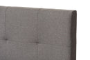 Evania Light Gray Fabric Twin Size Bed Baxton