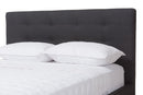 Genna Dark Gray Fabric Upholstered Queen Size 2Pc Bedroom Set Baxton