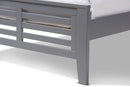 Heaton Mission Style Grey-Twin Platform Bed w/Trundle Baxton