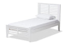 Heaton Mission Style White-Twin Platform Bed Baxton