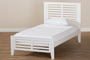 Heaton Mission Style White-Twin Platform Bed Baxton