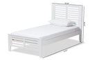Heaton Mission Style White-Twin Platform Bed Baxton