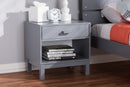 Annabelle Gray Wood 1-Drawer Nightstand Baxton