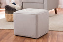 Timila Light Gray Fabric Upholstered Ottoman Baxton