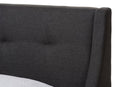 Laraine Dark Gray Fabric Upholstered Twin Size 3-Piece Bedroom Set Baxton