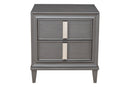 Ayala 2 Drawer Nightstand, Dark Grey Alpine