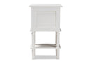 Gilbert Country White Finished 2-Drawer Nightstand Baxton