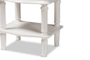 Gilbert Country White Finished 2-Drawer Nightstand Baxton