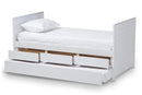 Emeline White-Finished Daybed w/Trundle Baxton