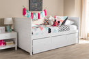 Emeline White-Finished Daybed w/Trundle Baxton
