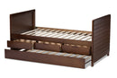 Emeline Walnut Brown-Finished Daybed w/Trundle Baxton