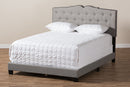 Edwina Light Gray Fabric Upholstered Full Size Bed Baxton