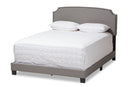 Schiuma Light Gray Fabric Upholstered Full Size Bed Baxton