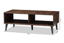 Zenon Brown and Dark Gray Coffee Table Baxton