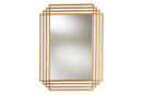 Dalini Art Deco Antique Gold Finished Rectangular Accent Wall Mirror Baxton