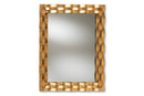 Redmond Antique Gold Finished Rectangular Accent Wall Mirror Baxton