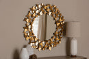 Adra Antique Gold Finished Butterfly Accent Wall Mirror Baxton