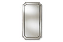 Kobe Art Deco Antique Silver Finished Accent Wall Mirror Baxton