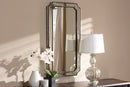 Kobe Art Deco Antique Silver Finished Accent Wall Mirror Baxton