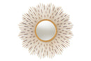 Erin Gold Finished Sunburst Accent Wall Mirror Baxton