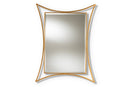 Alise Antique Gold Finished Rectangular Accent Wall Mirror Baxton