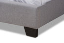 Ercilia Gray Fabric Upholstered King Size Bed Baxton