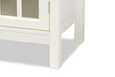 Walid White and Glass Kitchen Storage Cabinet Baxton