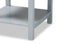 Fernanda Light Gray Finished 2-Drawer Wood End Table Baxton
