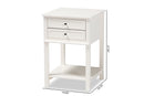 Fernanda White Finished 2-Drawer Wood End Table Baxton