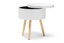 Cordoba White Wood End Table w/Removable Top Baxton