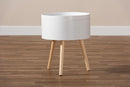 Cordoba White Wood End Table w/Removable Top Baxton