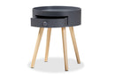 Cordoba Gray 1-Drawer Wood End Table Baxton