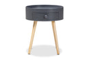 Cordoba Gray 1-Drawer Wood End Table Baxton