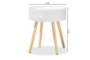 Cordoba White 1-Drawer Wood End Table Baxton