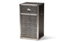Nevina Industrial Silver Metal Floral Accent Cabinet Baxton