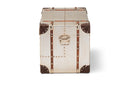 Venza French Industrial Silver Metal Storage Trunk Baxton