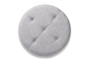 Variel Light Gray Fabric Upholstered Natural Wood Cocktail Ottoman Baxton