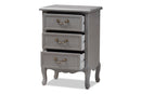 Gould Gray 3-Drawer End Table Baxton