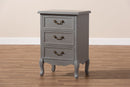 Gould Gray 3-Drawer End Table Baxton