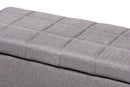Radley Gray Fabric Upholstered Storage Ottoman Baxton
