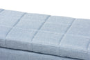 Radley Light Blue Fabric Upholstered Storage Ottoman Baxton