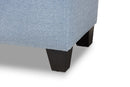 Radley Light Blue Fabric Upholstered Storage Ottoman Baxton