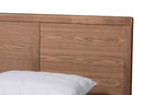 Farrah Walnut Brown King Size Platform Bed Baxton