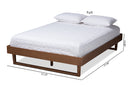 Adler Walnut Brown King Size Platform Bed Baxton