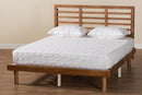 Argos Ash Walnut Full Size Platform Bed Baxton