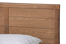 Burma Ash Walnut Brown King Size 4-Drawer Platform Storage Bed w Shelves Baxton